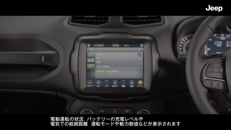 7インチの液晶ディスプレイを装着