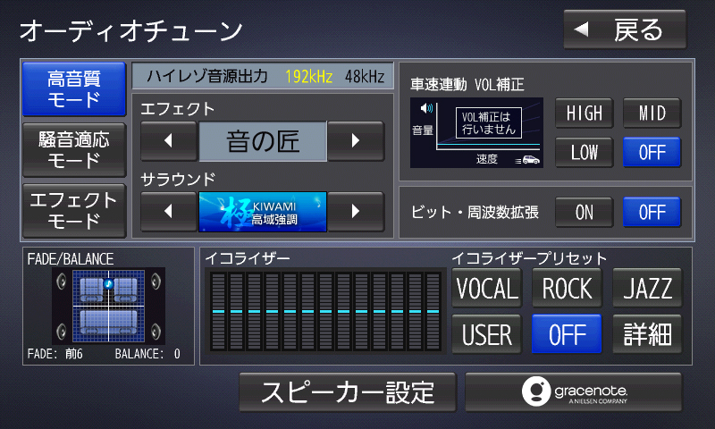 高域を補正してよりメリハリの効いた音に仕上げた「KIWAMI高域強調」