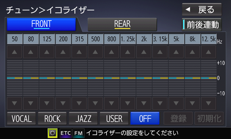 イコライザー調整機能