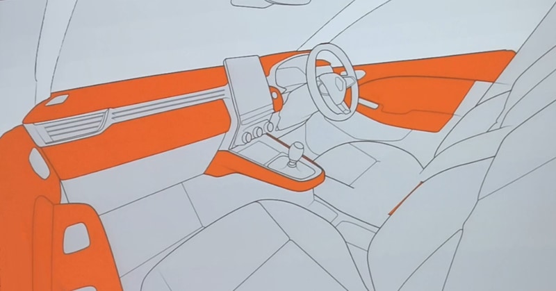 ソフトタッチの採用部分も大きく増やしたという（オレンジ部分）