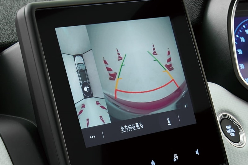 360度カメラで周囲も確認しやすい