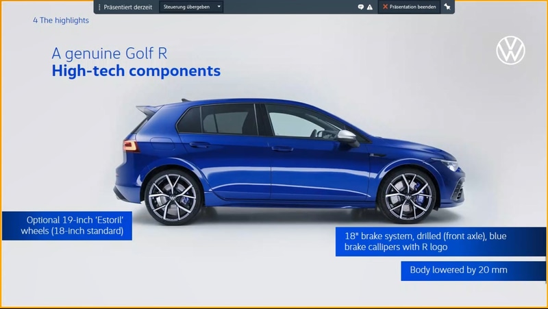新型ゴルフ Rのエクステリアデザイン