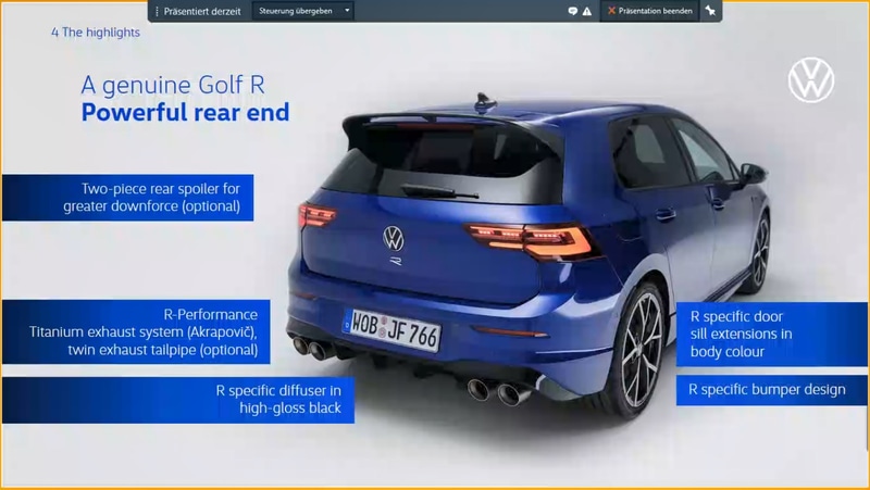新型ゴルフ Rのエクステリアデザイン