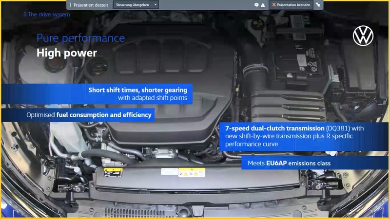 新型ゴルフ Rではオプションで「R-Performanceパッケージ」を用意し、同パッケージを選択するとドライブモードに「ニュルブルクリンクモード」「ドリフトモード」が追加される