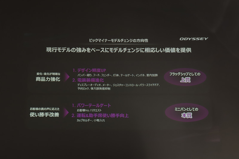 ビッグマイナーチェンジの方向性