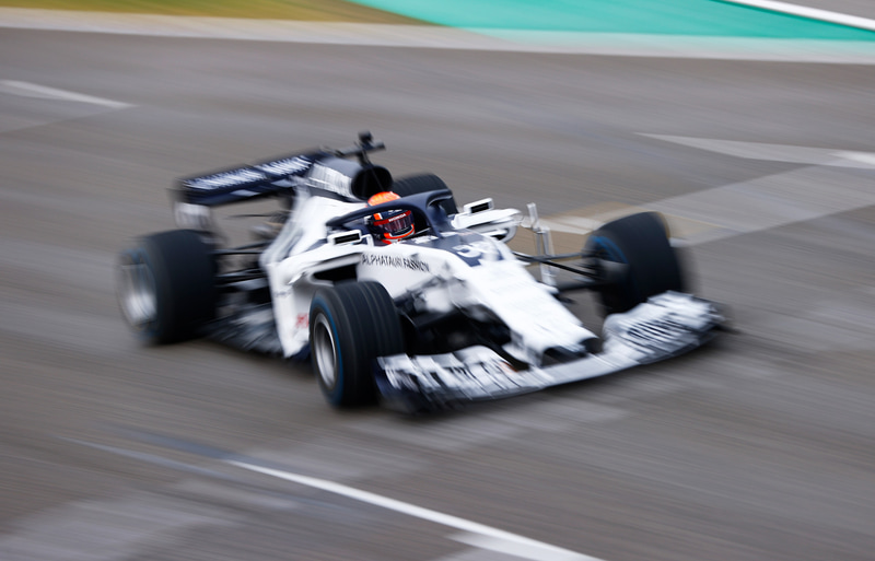 イモラ・サーキットを疾走する角田裕毅選手　Photo：Honda