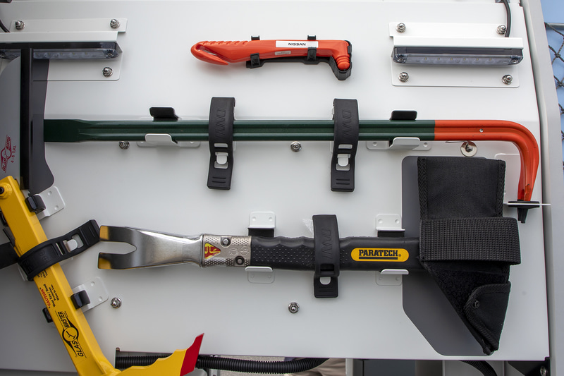 レスキュー用の道具が並ぶ