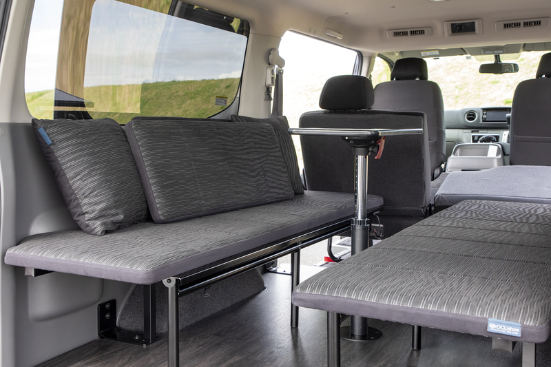 最も高くセットした状態。高さの微調整も可能