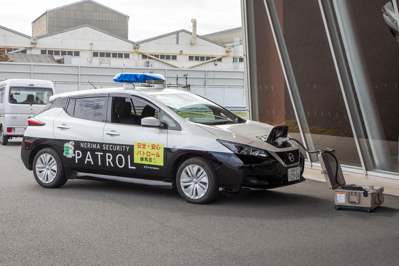 練馬区が所有するリーフ 青色防犯パトロールカー