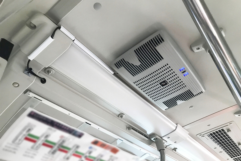 新型「バス用プラズマクラスターイオン発生機」