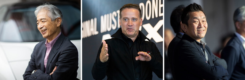 トークショー出演者の上原氏（左）、テッド氏（中）、水上氏（右）