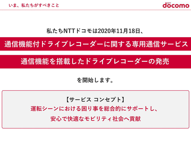 通信機能付きドライブレコーダーを開発することで、ドライブをサポート