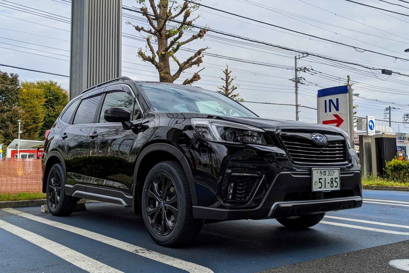 私がディーラーを訪ねた前日に届いたばかりという新型フォレスター。運がよかった