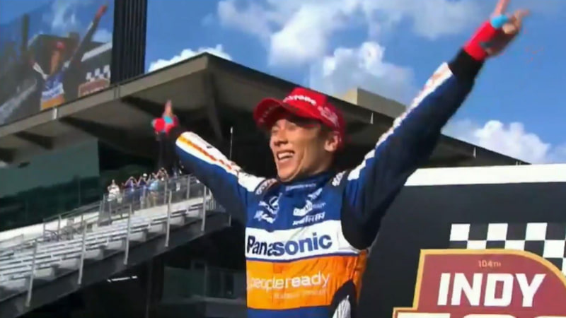 2020年のインディ500優勝時のようす