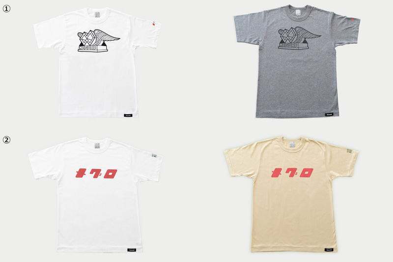 MEGURO K3の発売を記念して、カワサキプラザネットワークでは「MEGURO」のロゴとエンブレムをあしらったグッズを販売