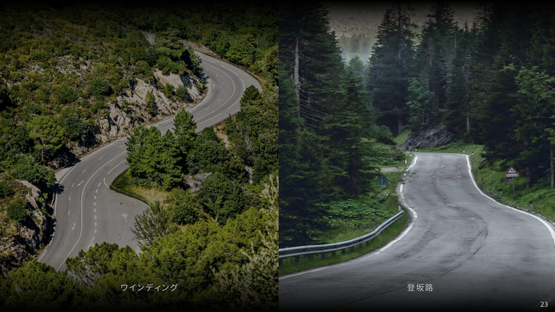 市街地を緩やかに走行するシーンでは滑らかに、高速道路での合流やワインディングでコーナーを駆け抜けるシーン、上り坂で素早く踏み増して追い越すようなシーンでも、瞬発力が思い通りの走りに効果を発揮する