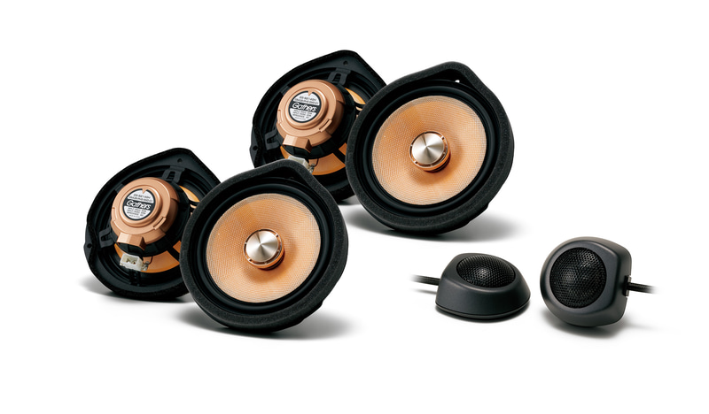ハイグレードスピーカーシステム 6スピーカーセット（フロント･リア4スピーカー＋フロント2ツィーター）4万5100円、ツィーターアタッチメント 4400円