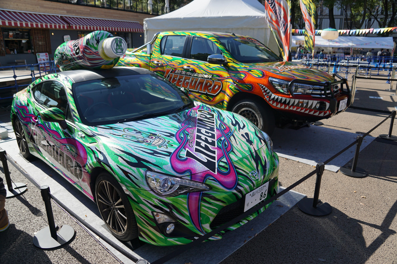 ラリー車両などの展示が行なわれた