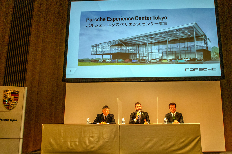 ポルシェジャパンが千葉県木更津市に開設するブランド体験施設「ポルシェ・エクスペリエンスセンター東京」を紹介する記者発表会が開かれた