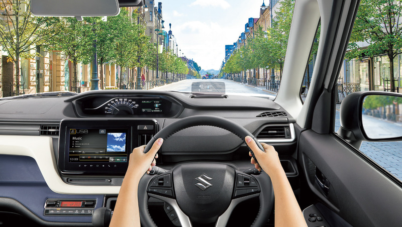 カラーヘッドアップディスプレイをスズキ小型車として初採用