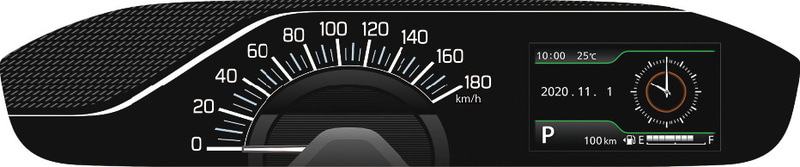 センターメーター内に4.2インチカラー液晶のマルチインフォメーションディスプレイを全車標準装備。画像は新型ソリオのメーターイメージ