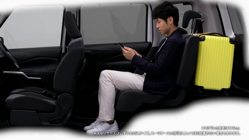 後席スペースと荷室スペースを拡大