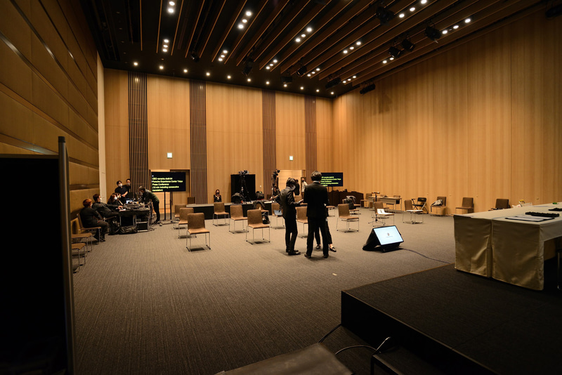 会場の様子。10時過ぎには準備がほぼ整っていた