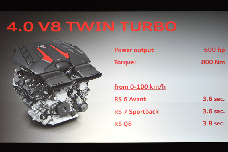 新導入するRSモデルに搭載される600馬力エンジン