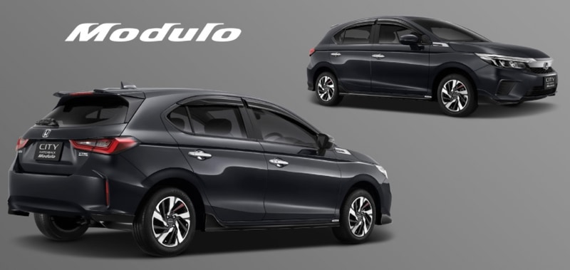 純正アクセサリー「Modulo」からは、リアスポイラーや追加エンブレム、荷室保護パネル、ホイール加飾ステッカー、ドアノブ保護シールなどがラインアップされる