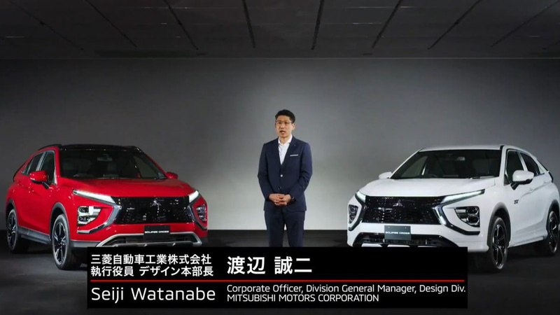 三菱自動車工業株式会社 執行役員 デザイン本部長の渡辺誠二氏によるデザインについてのプレゼンテーション