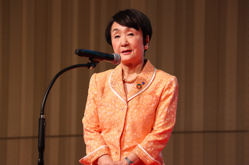 「フランスで映画に関わっている皆さんが大変真摯なお気持ちを持っており、そして情熱的にどれほど映画を愛しているか、映画を通じて世界的な友情の絆が結ばれているのかといったことを、ユニフランスのトゥビアナ会長、エルストナー代表の画面を通じたお言葉から感じました」と語る横浜市長 林文子氏