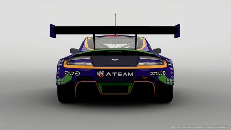 エヴァンゲリオン初号機をイメージしたアストンマーティン V12 Vantage GT3©カラー