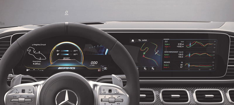 「MBUX」を採用するインテリア