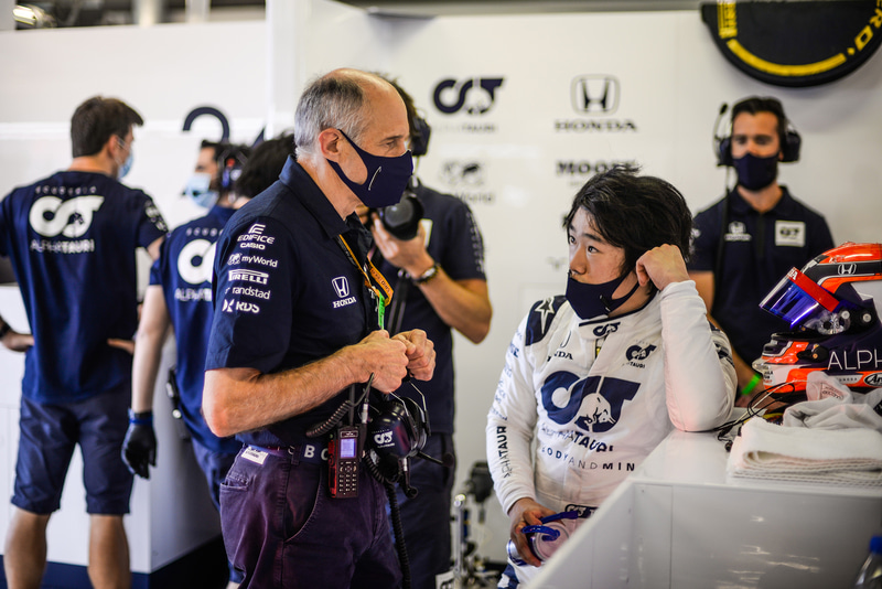 テストを終え、「ドライバーとしてさらに進化することができたと感じています」と角田選手