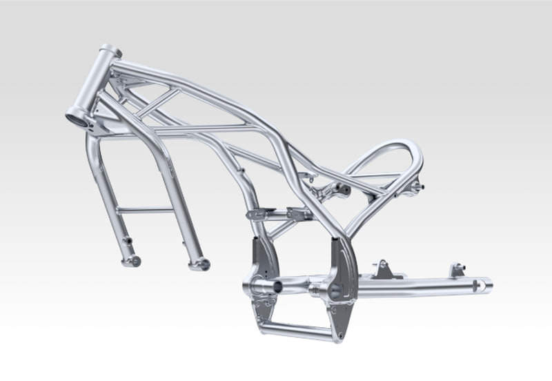 メインフレームとスイングアーム