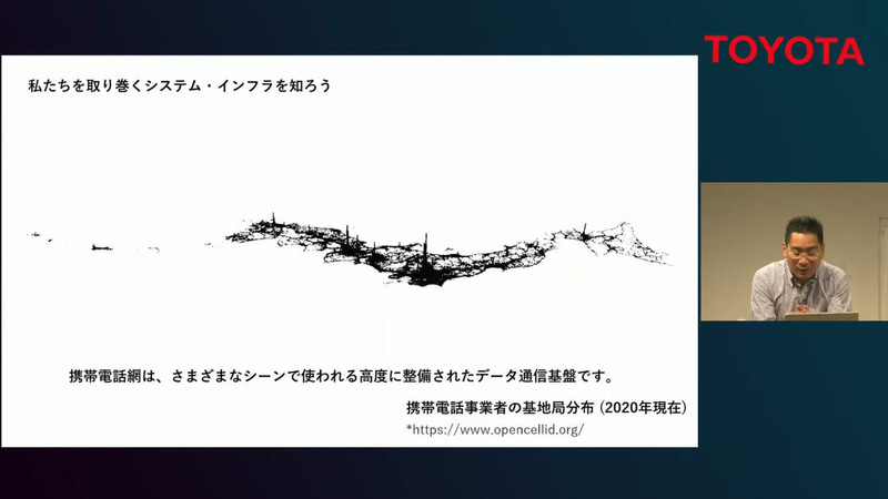私たちを取り巻くシステム・インフラを知ろうのパートで示されたスライド