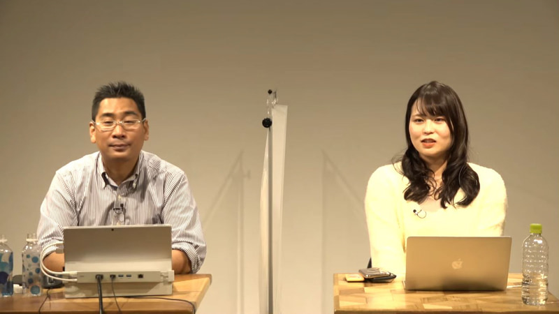 左から松本直人氏、司会を努めた堀真由華氏