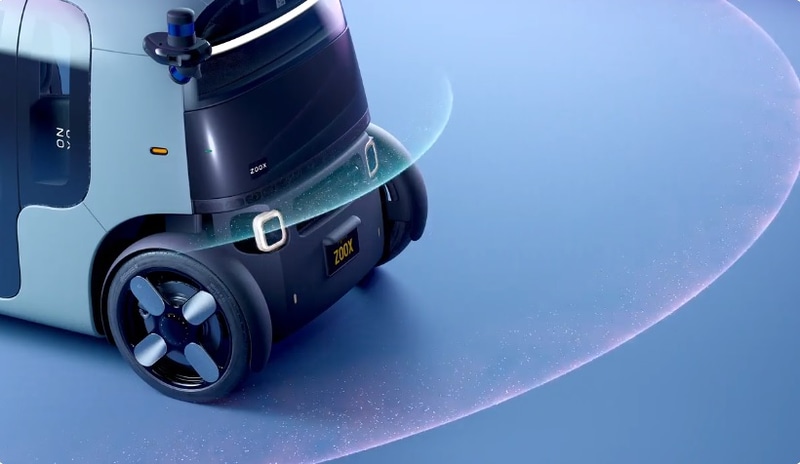 EVなのでサウンドを出して歩行者などに接近を知らせる