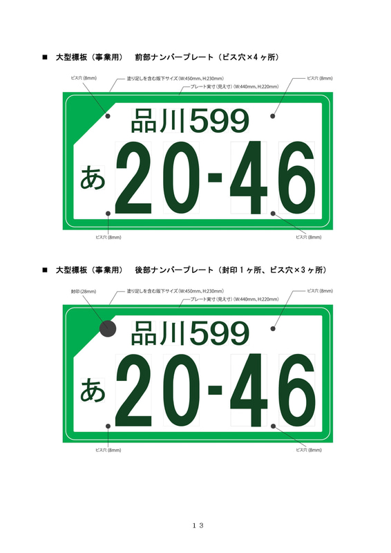 図柄入りナンバープレート データ作成について