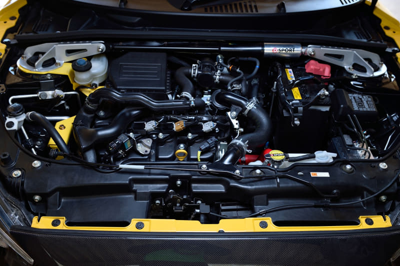 2017年4月頃の登録車からターボの制御用にエアタンクが追加された。装着場所はエンジンルームを手前からみて、左にあるエアクリーナーの吸い込み口付近にある。詳細は<a href="http://dsport-web.com/products/node/394" class="n" target="_blank">D-SPORTの商品ページ</a>にて確認できる