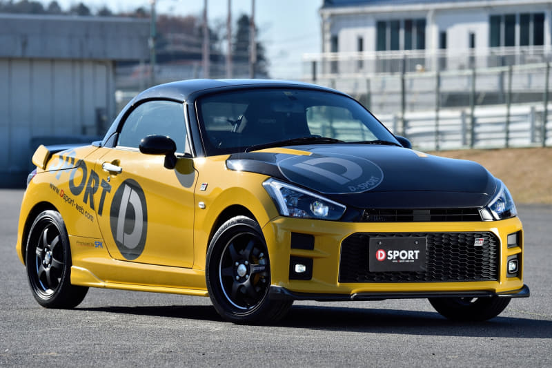 サーキット試乗に用意されたのはD-SPORTパーツを装着したコペンGR SPORT