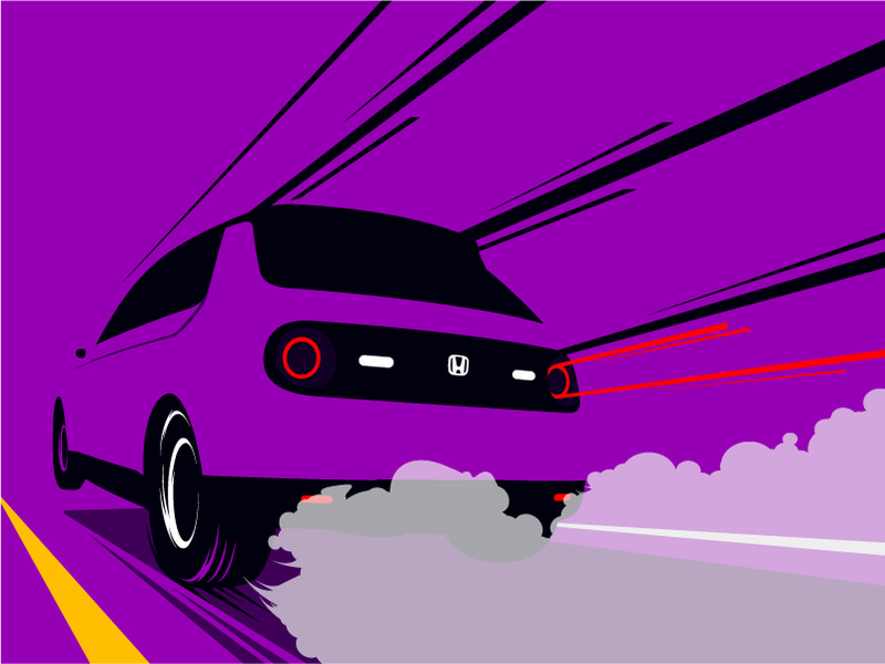 「Honda e」をベースにドラッグレース参加を目指したカスタマイズを施した「e-DRAG（イードラッグ）」