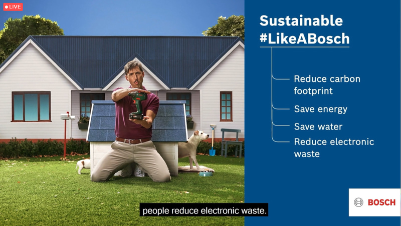 北米での新しいキャンペーン「live sustainable like a Bosch」