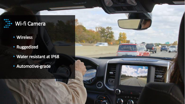 新開発のWi-Fiカメラでは、あらゆる種類のトレーラーを牽引する場合にも後方の視界を確保できる