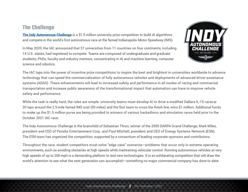 Indy Autonomous Challenge開催概要