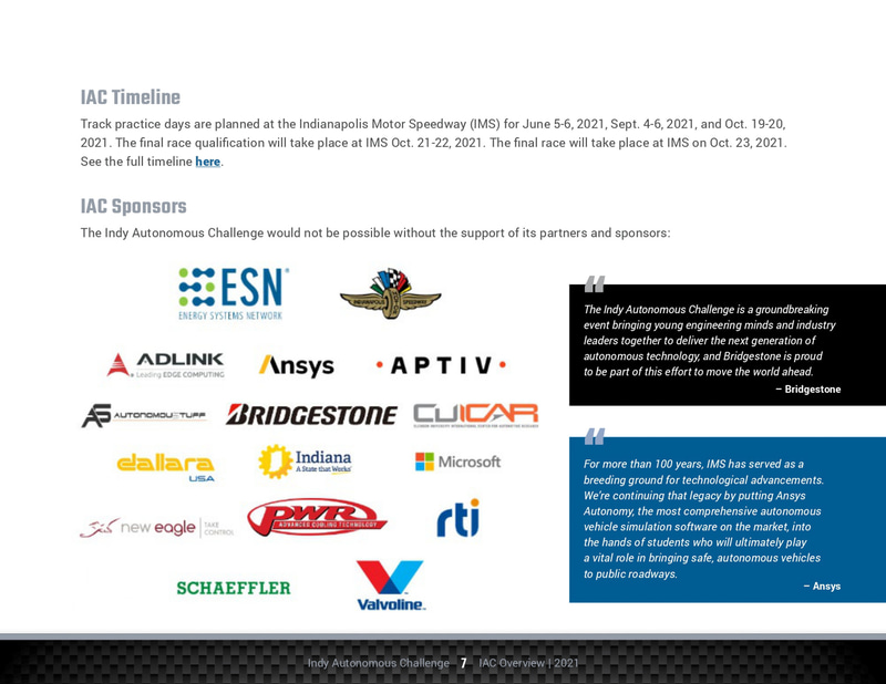 Indy Autonomous Challenge開催概要