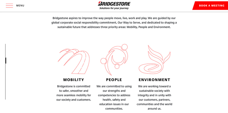 01の「BRIDGESTONE VISION」はBridgestoneWorldの全体図が解説されている