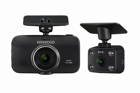 ケンウッド、スタンドアローン型2カメラドライブレコーダー2種 前方と