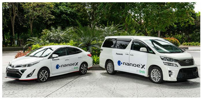 ナノイー X発生機を搭載したGrabCar Premium車両