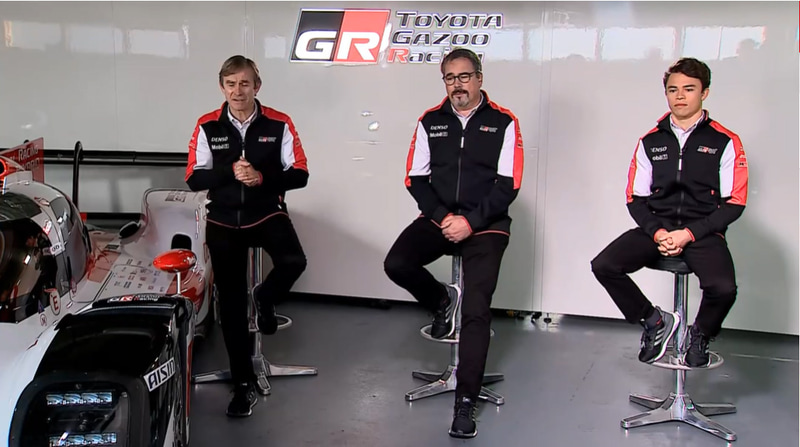 左からテクニカル・ダイレクターのパスカル・バセロン氏、チーム・ダイレクターのロブ・ロイペン氏、テストドライバーのニック・デブリース選手